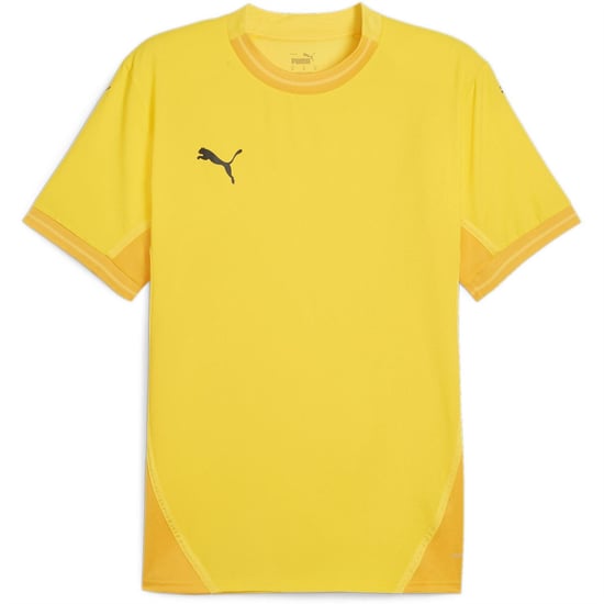 Men's Puma Teamfinal Jersey T-Shirt in Yellow/Black - Image 1