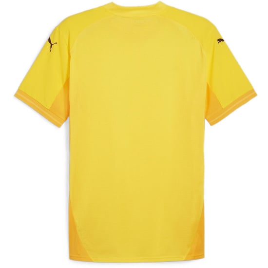 Men's Puma Teamfinal Jersey T-Shirt in Yellow/Black - Image 2