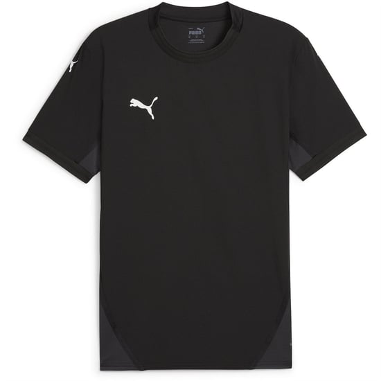 Men's Puma Teamfinal Jersey T-Shirt in Black/White/Gry - Image 1