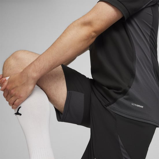 Men's Puma Teamfinal Jersey T-Shirt in Black/White/Gry - Image 6
