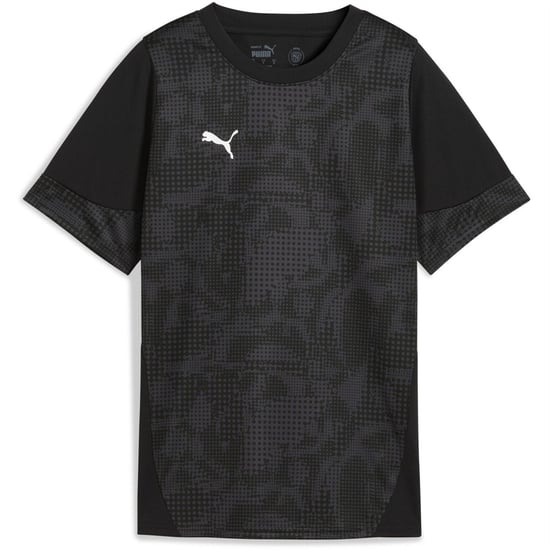 Women's Puma Teamcup Training Jersey Wmn Referee Shirt in Black-Silver - Image 1