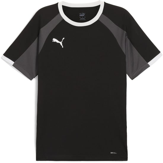Men's Puma Individualliga Jersey T-Shirt in Black/White/Gry - Image 1