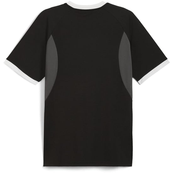 Men's Puma Individualliga Jersey T-Shirt in Black/White/Gry - Image 2