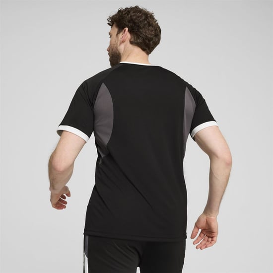 Men's Puma Individualliga Jersey T-Shirt in Black/White/Gry - Image 4