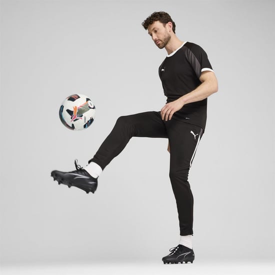 Men's Puma Individualliga Jersey T-Shirt in Black/White/Gry - Image 5