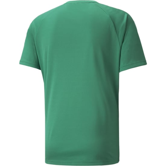 Men's Puma Teamliga Striped Jersey T-Shirt in Green/Black/Wht - Image 2
