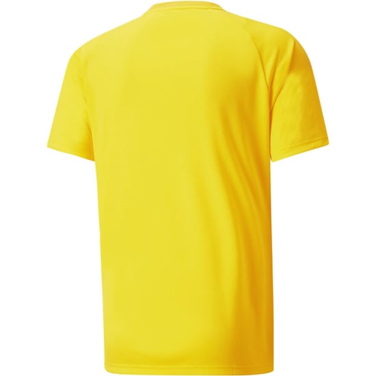 Men's Puma Teamvision Jersey T-Shirt in Yellow/Black - Image 2
