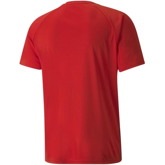 Men's Puma Teamliga Striped Jersey T-Shirt in Red/Black/White - Image 2