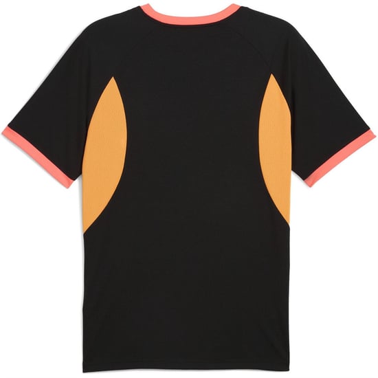 Men's Puma Individualliga Jersey T-Shirt in Black/Heat Fire - Image 2