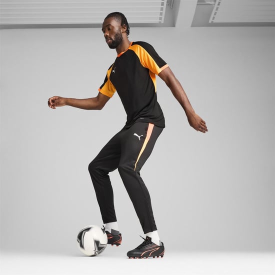 Men's Puma Individualliga Jersey T-Shirt in Black/Heat Fire - Image 5
