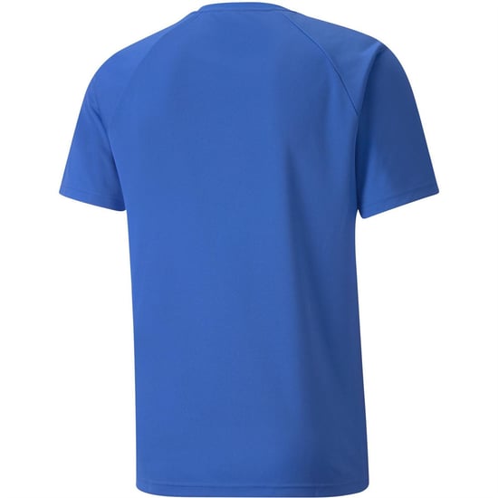Men's Puma Teamliga Striped Jersey T-Shirt in Blue/Black/Wht - Image 2