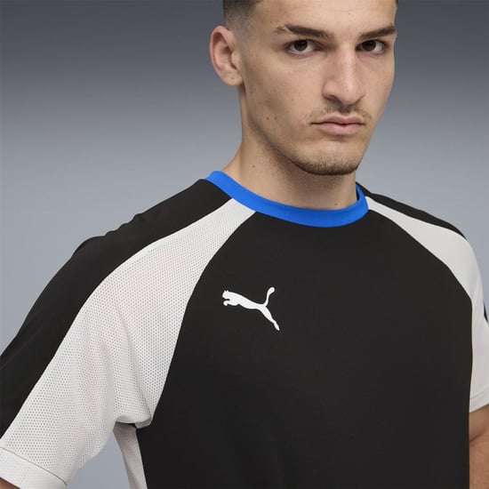 Men's Puma Individualliga Jersey T-Shirt in Black/Wh - Image 5