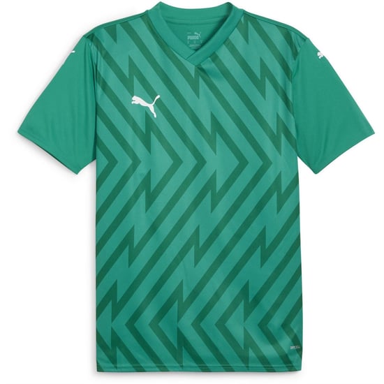 Men's Puma Teamglory Jersey T-Shirt in Sport Green/Wht - Image 1