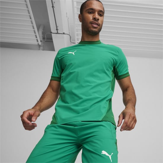 Men's Puma Teamfinal Jersey T-Shirt in Sport Green - Image 3