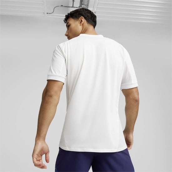 Men's Puma Teamfinal Jersey T-Shirt in White/Bl - Image 4