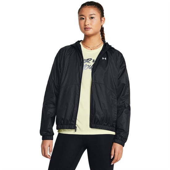 Women's Under Armour Sport Windbreak Jacket Windbreaker in Black - Image 3