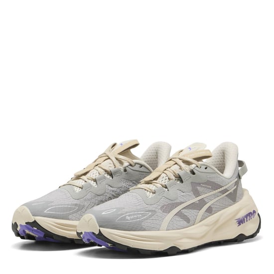 Women's Puma Fast Trac Nitro 3 GorE-Tex Off Road Trail Running Shoes in Grey Echo - Image 1