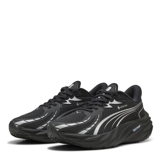 Women's Puma Velocity Nitro 4 GorE-Tex Running Shoes in Black-Si - Image 1