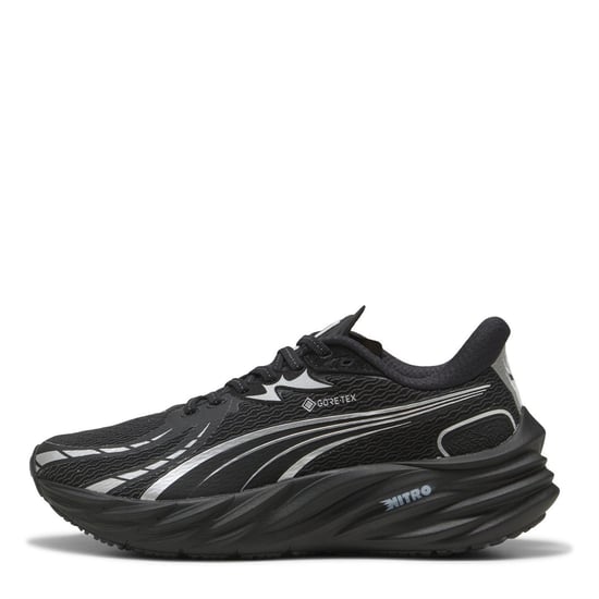 Women's Puma Velocity Nitro 4 GorE-Tex Running Shoes in Black-Si - Image 2