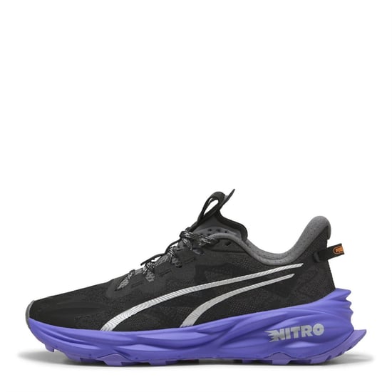 Women's Puma Fast Trac Nitro 3 Wns Trail Running Shoes in Black-Darkam - Image 2