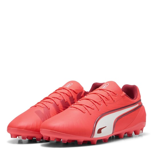 Men's Puma King Match Mg Firm Ground Football Boots in Glowing Red-P - Image 1