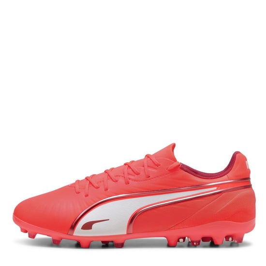Men's Puma King Match Mg Firm Ground Football Boots in Glowing Red-P - Image 2