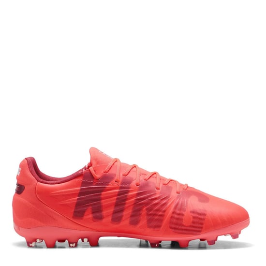 Men's Puma King Match Mg Firm Ground Football Boots in Glowing Red-P - Image 4