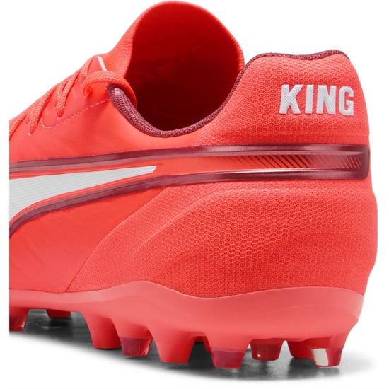 Men's Puma King Match Mg Firm Ground Football Boots in Glowing Red-P - Image 5