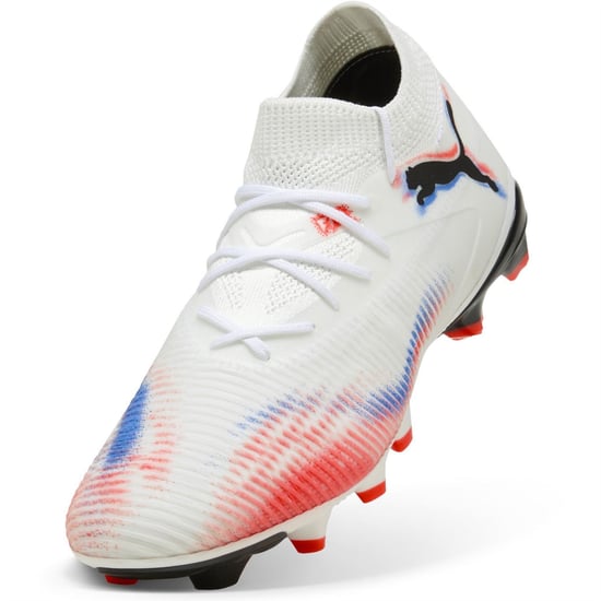 Accessories Puma 8 MATCH Artificial Ground Football Boots in White/Black/Red - Image 6