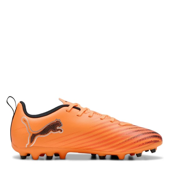 Boys Puma Kids Ultra 6 Play Mg Firm Ground Football Boots in Heat Fire-Bla - Image 3