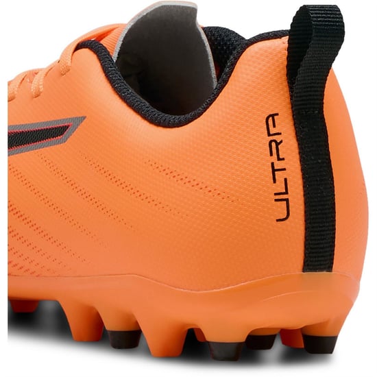 Boys Puma Kids Ultra 6 Play Mg Firm Ground Football Boots in Heat Fire-Bla - Image 4