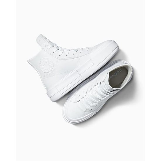 Men's Converse Adults Chuck Taylor All Star Cru High Top Trainers in 102-White/Whi - Image 6