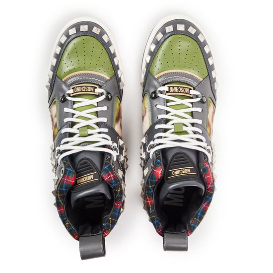 Men's Moschino Court Trainers in Multicoloured - Image 4