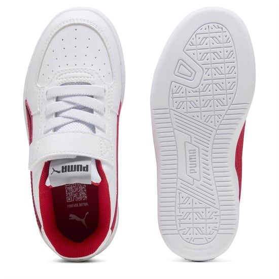 Boys Puma Kids Ferrari Caven 2.0 Low Top Trainers in White-Rosso C - Image 3