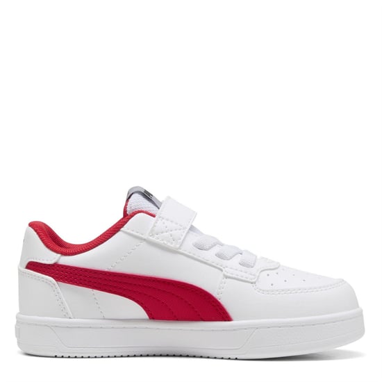 Boys Puma Kids Ferrari Caven 2.0 Low Top Trainers in White-Rosso C - Image 4