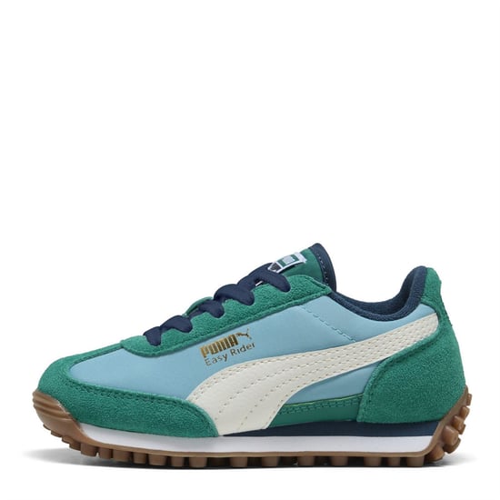 Boys Puma Kids Easy Rider Classic Low Top Trainers in Aqua-Vapor Gray - Image 2