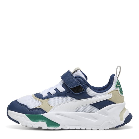 Boys Puma Kids Trinity Ac+ Low Top Trainers in PrsnBlWhtWldGrn - Image 2