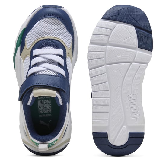 Boys Puma Kids Trinity Ac+ Low Top Trainers in PrsnBlWhtWldGrn - Image 3