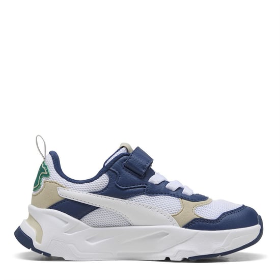 Boys Puma Kids Trinity Ac+ Low Top Trainers in PrsnBlWhtWldGrn - Image 4