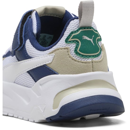 Boys Puma Kids Trinity Ac+ Low Top Trainers in PrsnBlWhtWldGrn - Image 5