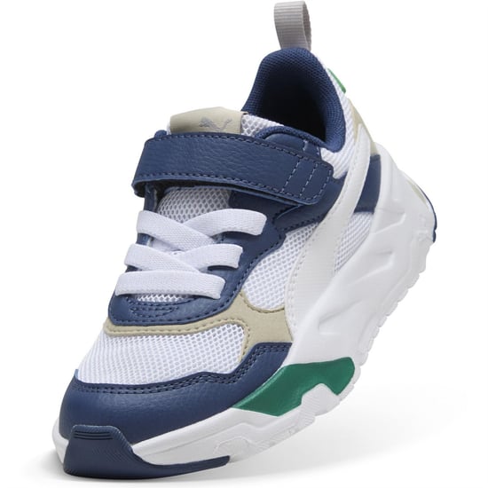 Boys Puma Kids Trinity Ac+ Low Top Trainers in PrsnBlWhtWldGrn - Image 6