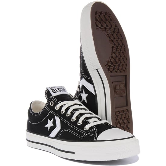 Boys Converse Pro Blaze Strap Leather High Top Trainers in 001-Black/Blu - Image 5
