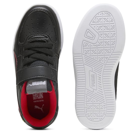 Boys Puma Kids Ferrari Caven 2.0 Low Top Trainers in Black-Rosso C - Image 3