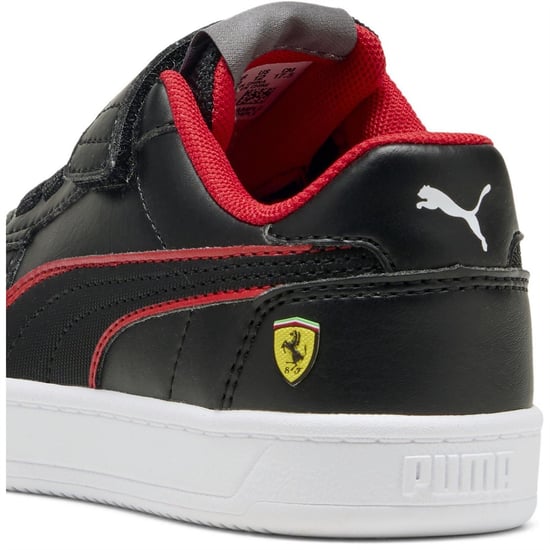 Boys Puma Kids Ferrari Caven 2.0 Low Top Trainers in Black-Rosso C - Image 5
