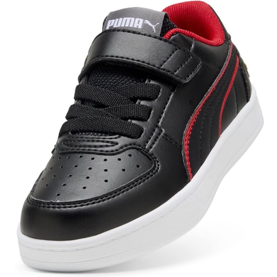 Boys Puma Kids Ferrari Caven 2.0 Low Top Trainers in Black-Rosso C - Image 6