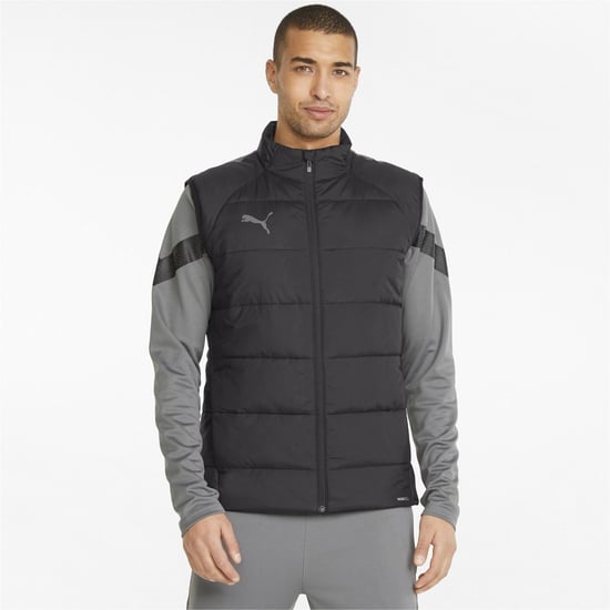 Men's Puma Teamliga Vest Jacket Gilet in Black - Image 3