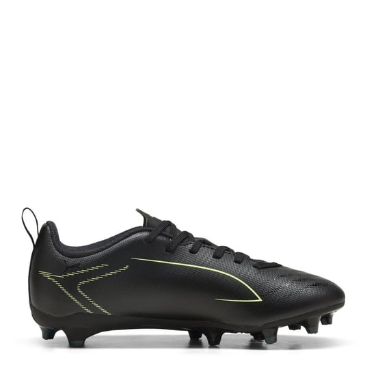 Boys Puma Kids Ultra 6 Play FG AG Football Boots in Blk-FL-GrnTrrn - Image 4