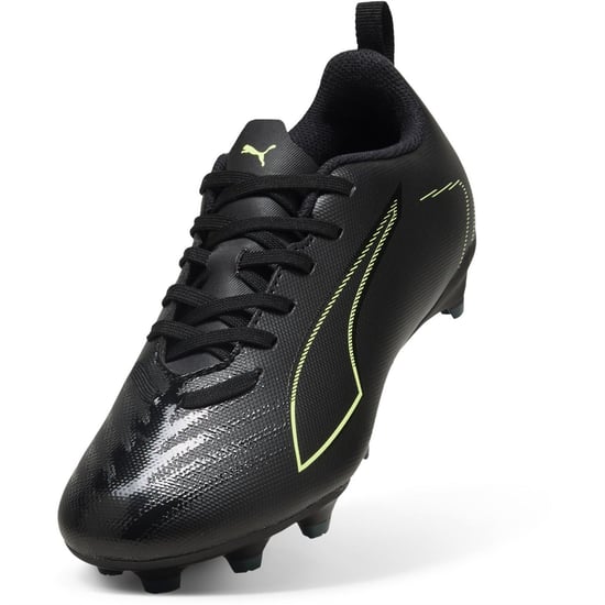 Boys Puma Kids Ultra 6 Play FG AG Football Boots in Blk-FL-GrnTrrn - Image 6