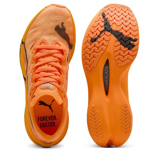 Women's Puma Nitro Elite 3 Road Running Shoes in Fluro Orange - Image 3