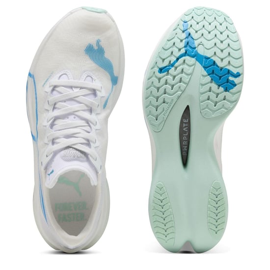 Women's Puma Deviate Nitro Elite 3 Everyday Neutral Road Running Shoes in White-Speedb - Image 3